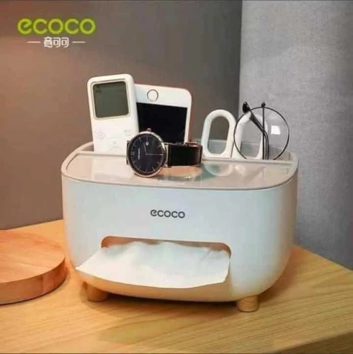 Ecoco Tissue Box Holder – Compact & Practical Storage