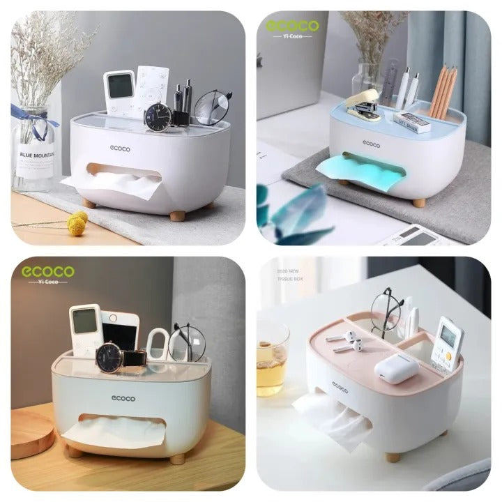Ecoco Tissue Box Holder – Compact & Practical Storage