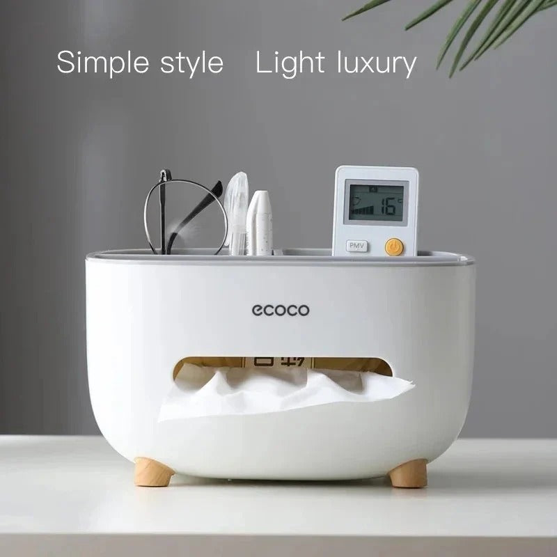 Ecoco Tissue Box Holder – Compact & Practical Storage