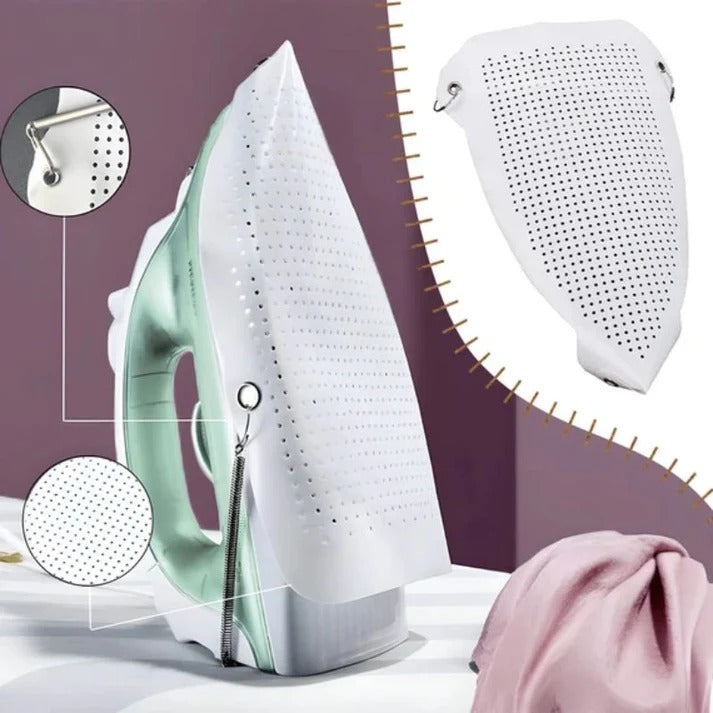 Teflon Iron Cover Protector – Non-Stick Heat Resistant Iron Shoe Cover for Safe Ironing, Prevents Burns, Shine Marks & Fabric Damage