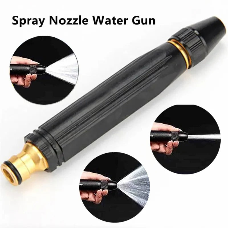 Heavy Duty Metal Water Spray Nozzle – Adjustable High Pressure Garden Hose Sprayer