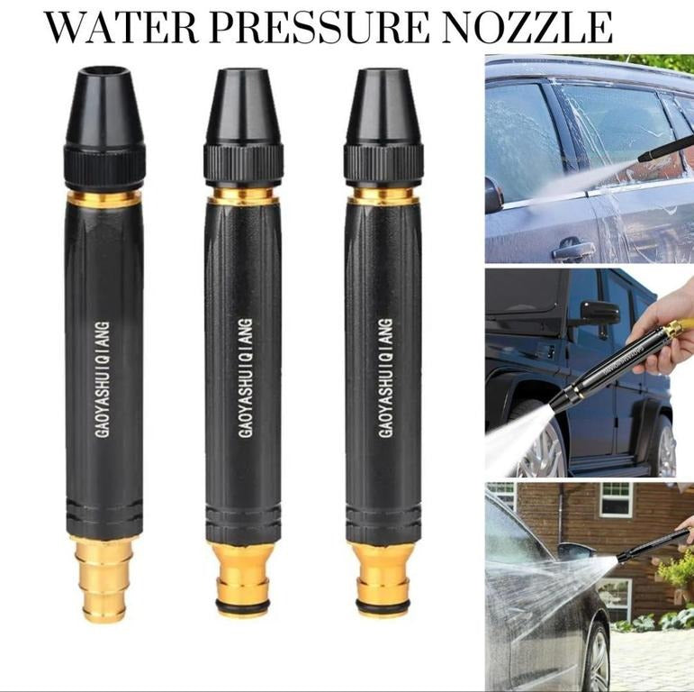 Heavy Duty Metal Water Spray Nozzle – Adjustable High Pressure Garden Hose Sprayer