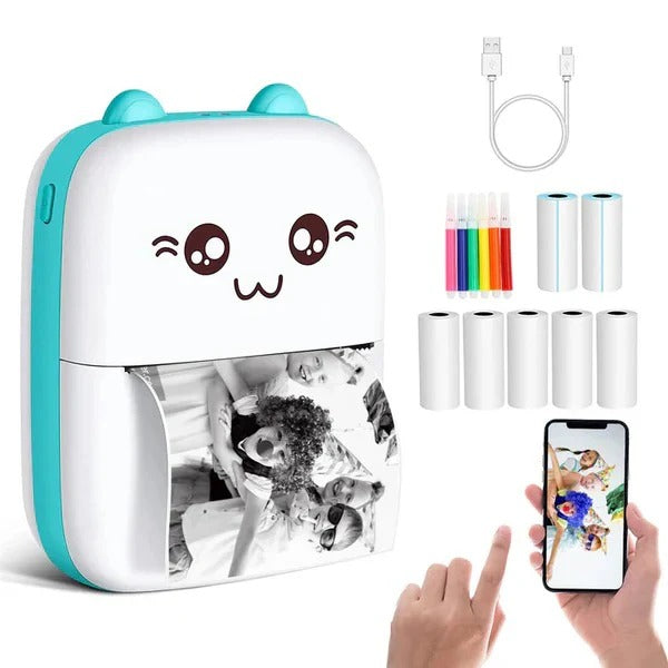 Portable Mini Thermal Printer – Wireless Bluetooth Pocket Printer for Notes, Labels & Photos