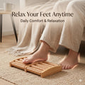 Wooden Foot Massager Roller | Natural Relaxation Massage Tool for Feet | Manual Acupressure Foot Roller for Home & Office