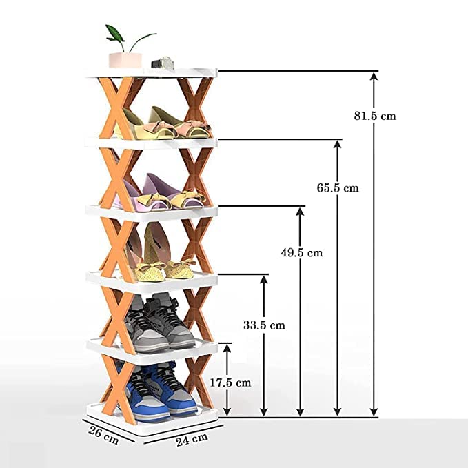 Multi-Layer X-Frame Shoe Rack Space Saving Vertical Storage Stand