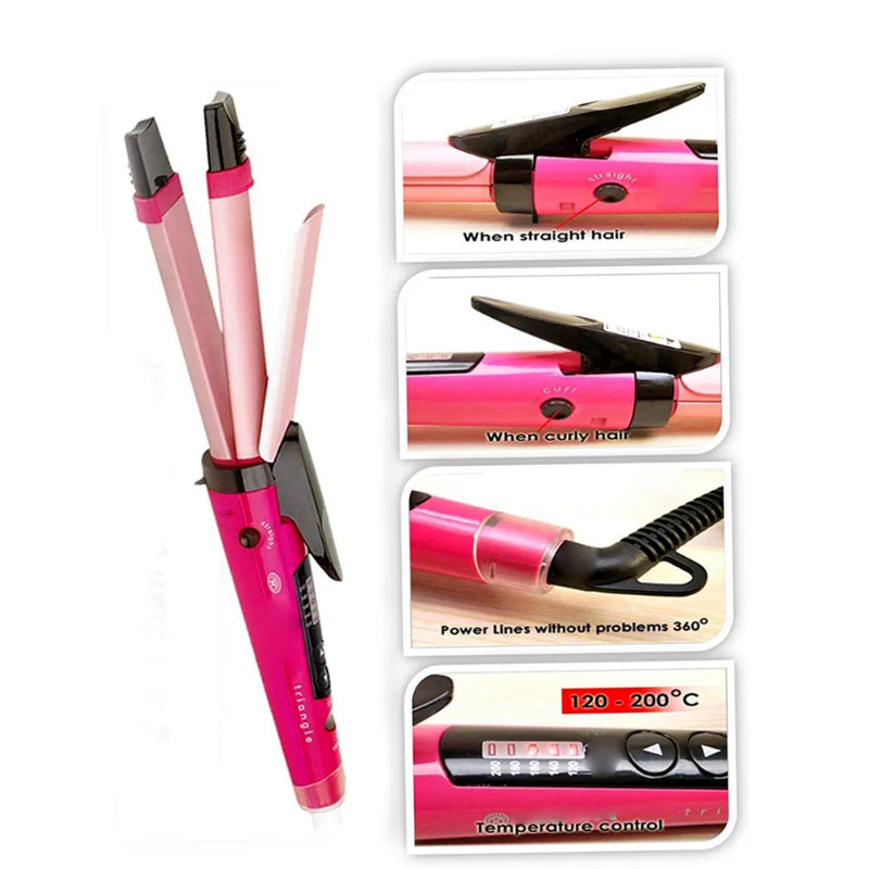 Nova 2-in-1 Hair Styling Tool Straightener & Curler