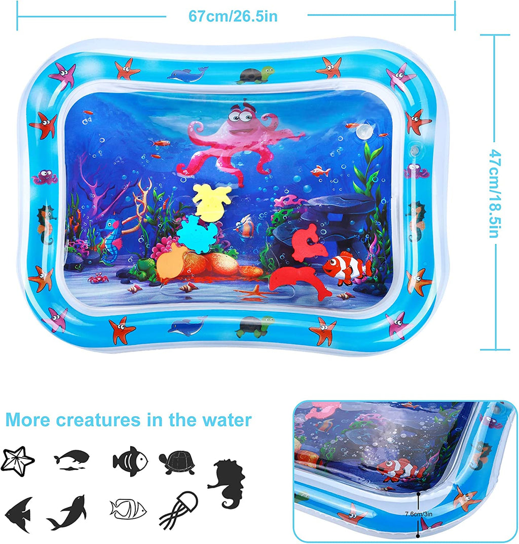 Inflatable Baby Water Play Mat Tummy Time