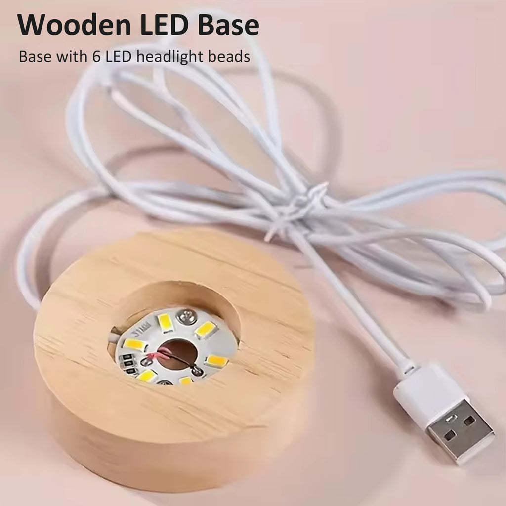 3D Glowing Crystal Ball Night Light