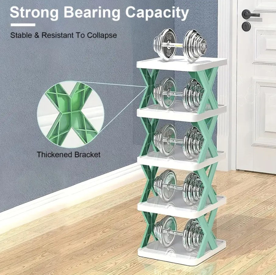 Multi-Layer X-Frame Shoe Rack Space Saving Vertical Storage Stand