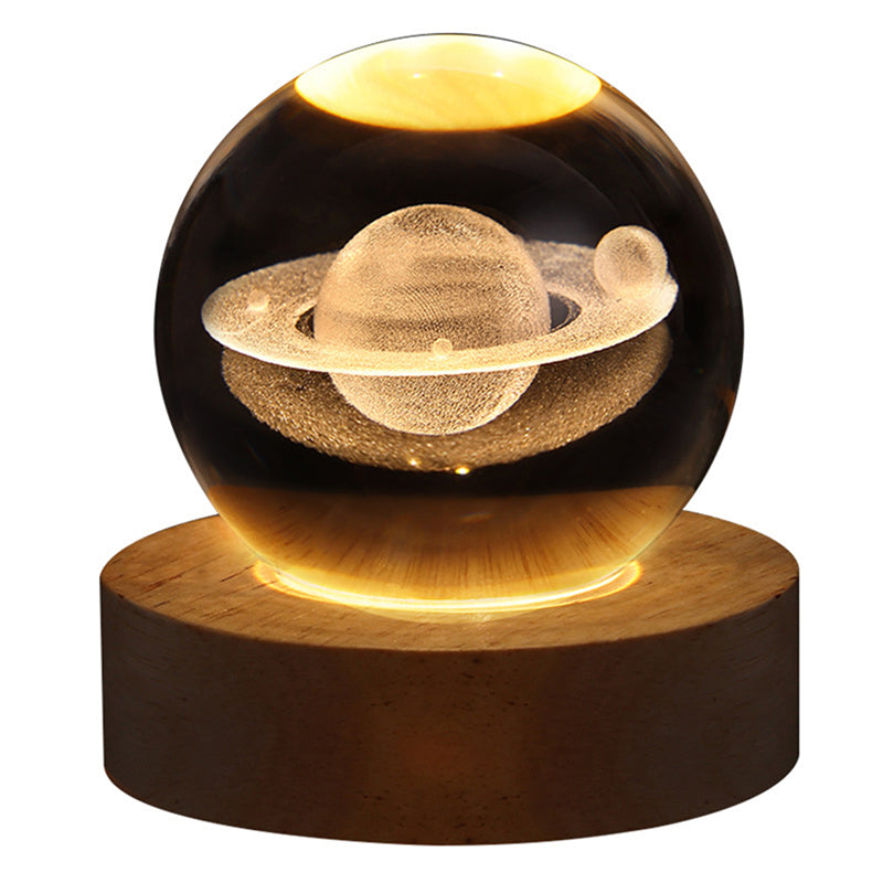 3D Glowing Crystal Ball Night Light