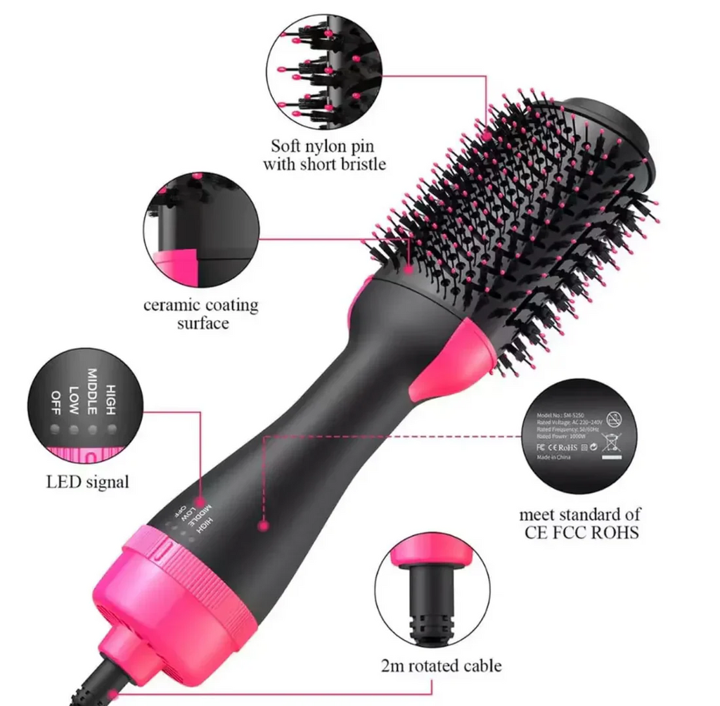 One Step Hair Dryer & Styler Brush 3 in 1 Dry Straighten & Curl