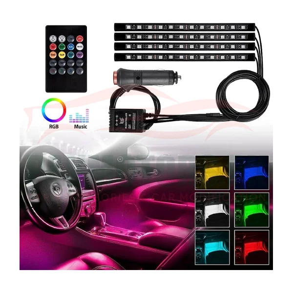 Car Interior Ambient Light Kit App & Remote Control
