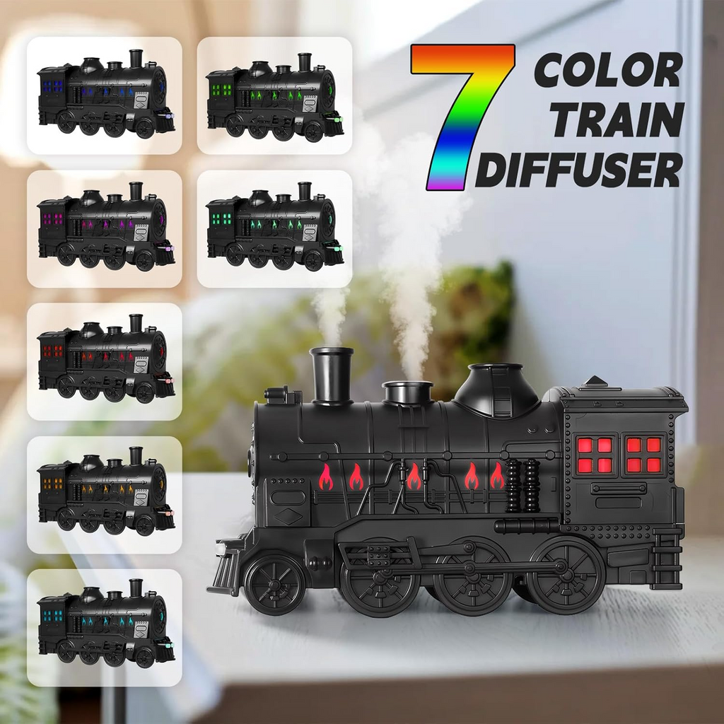 Steam Train Humidifier & Aroma Diffuser 7 Color LED