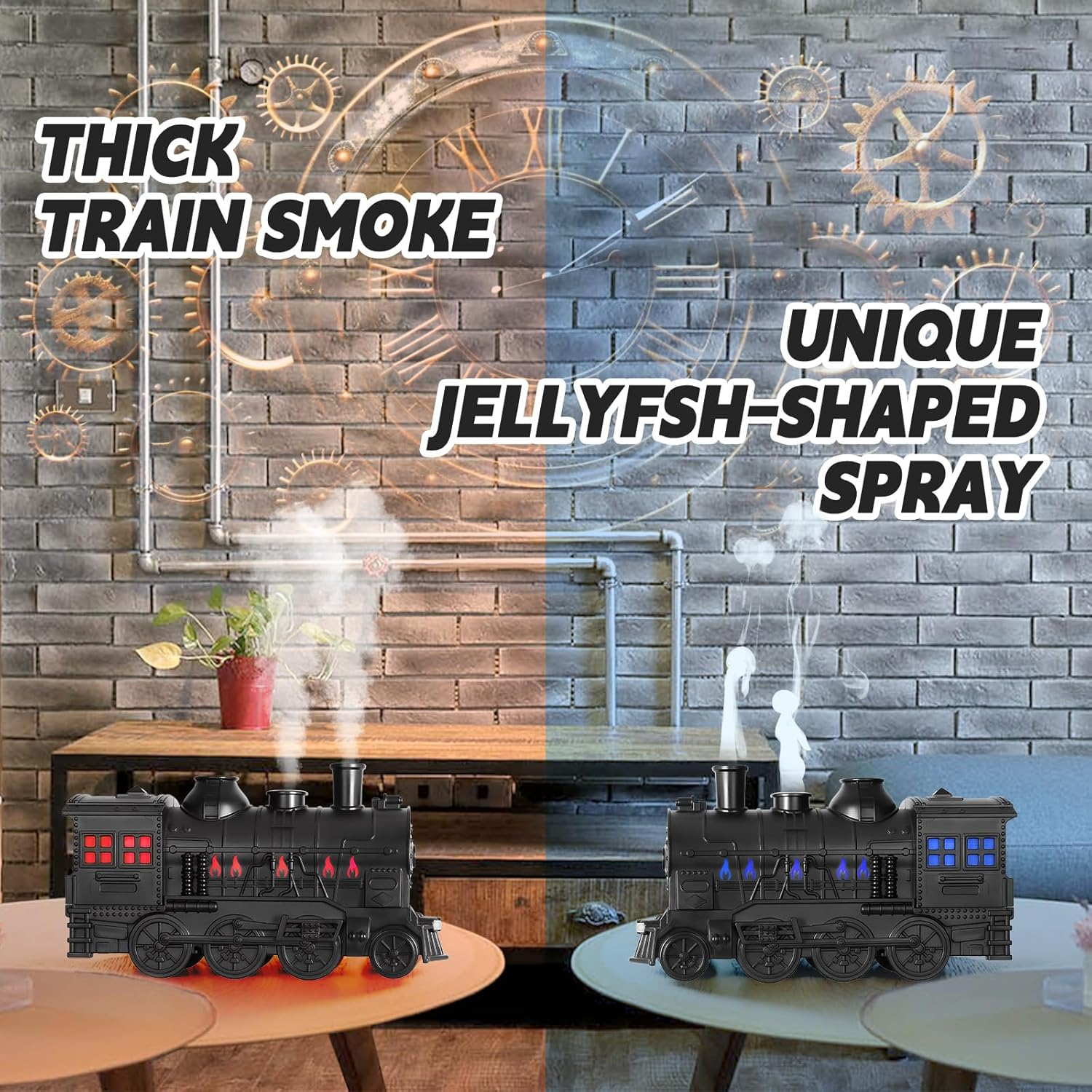 Steam Train Humidifier & Aroma Diffuser 7 Color LED