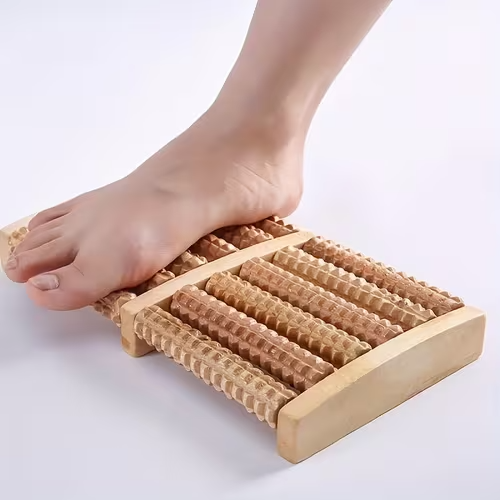 Wooden Foot Massager Roller Acupressure Reflexology Tool