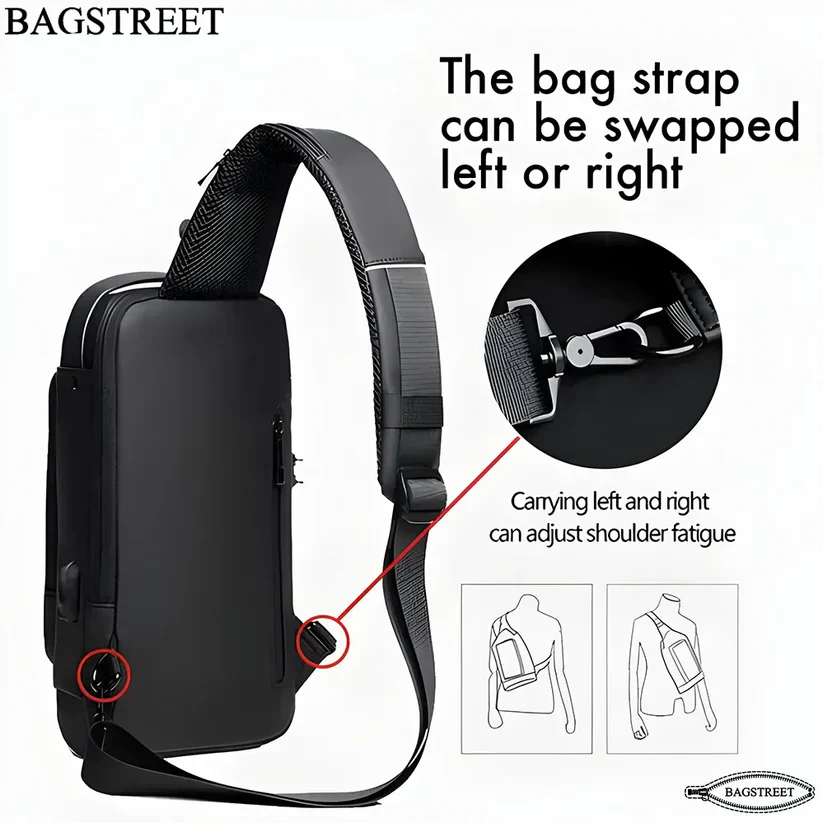 Smart Anti-Theft Sling Backpack with USB Charging Port