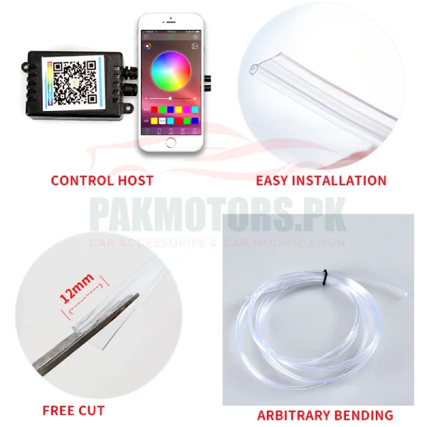 Car Interior Ambient Light Kit App & Remote Control