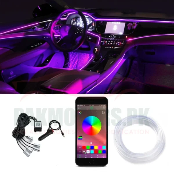 Car Interior Ambient Light Kit App & Remote Control