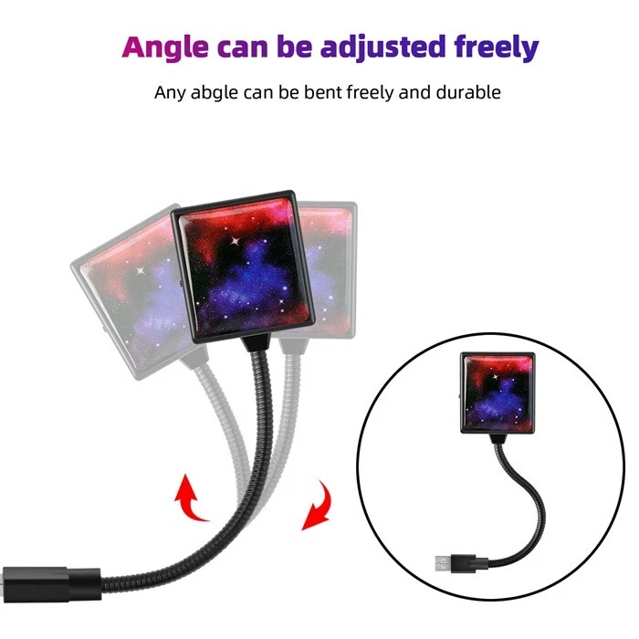 USB Car Roof Star Projector Light Galaxy Night Sky Lamp