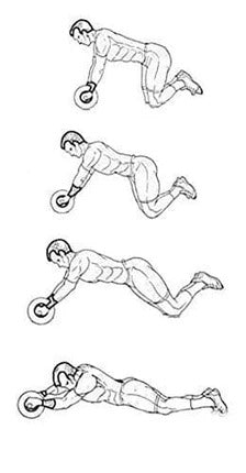 AB Wheel Roller with Foam Handles Total Body Exerciser