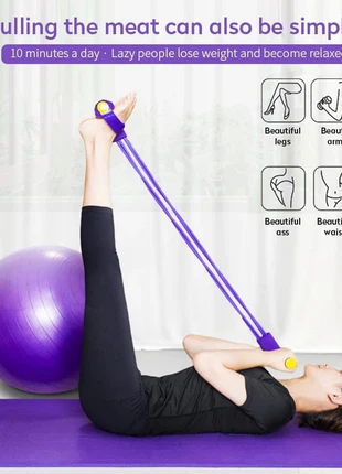 4 Tube Resistance Band Tummy Trimmer