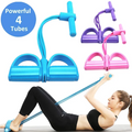 4 Tube Resistance Band Tummy Trimmer