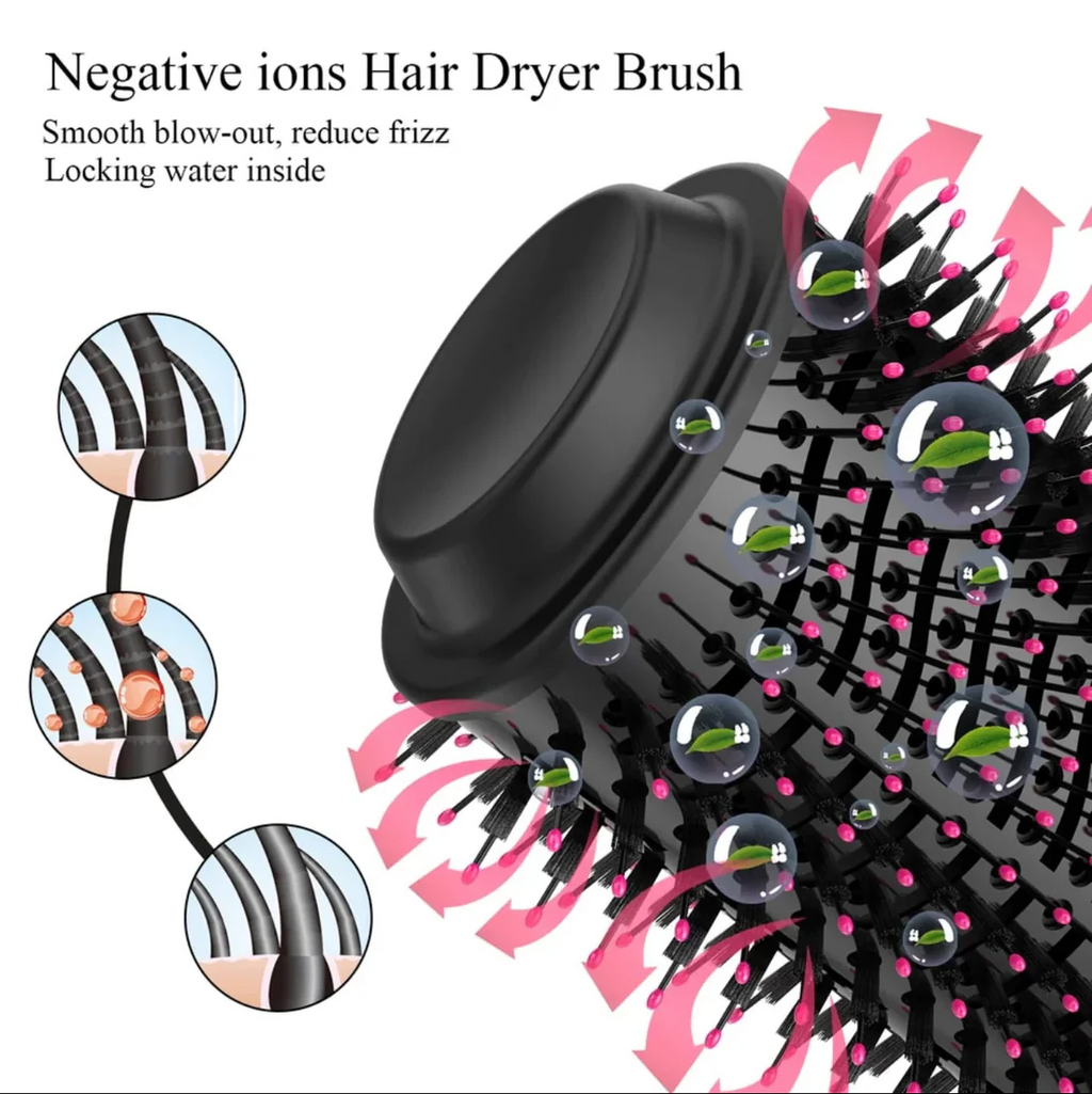 One Step Hair Dryer & Styler Brush 3 in 1 Dry Straighten & Curl