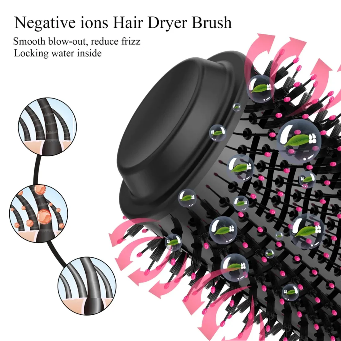 One Step Hair Dryer & Styler Brush 3 in 1 Dry Straighten & Curl